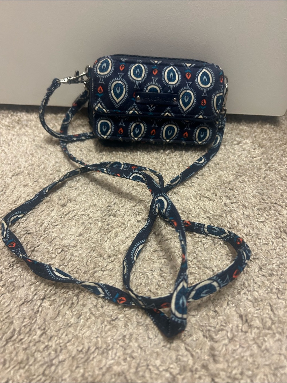 Simply Vera Vera Wang Navy Blue Crossbody Wallet Wristlet